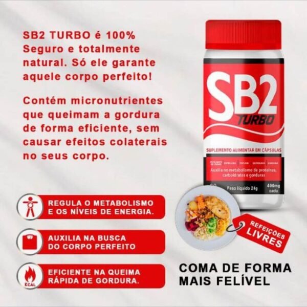 Sibutramina Sb2 Turbo – Suplemento para Apoio ao Bem-Estar 1 Pote - Image 4