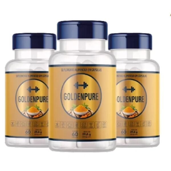 Cúrcuma GoldenPure – Açafrão da Terra e Curcumina 60 Cáps